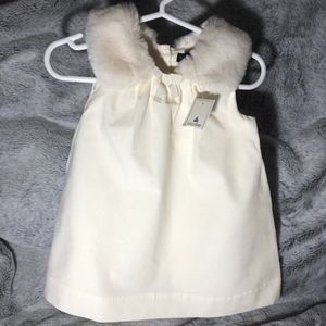 Baby Gap dress faux fur neck size 6-12 months